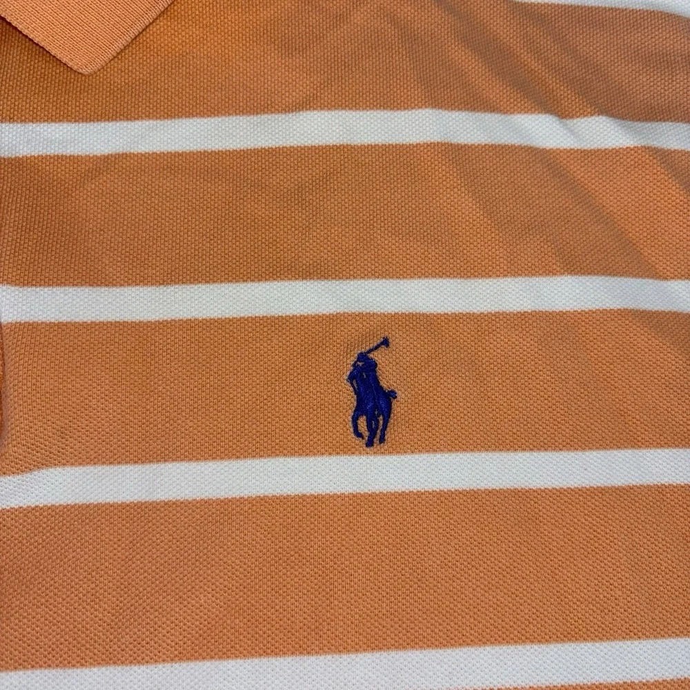 Polo Ralph Lauren Shirt Mens‎ Polo Xxl Short Sleeve Orange Classic Fit Striped